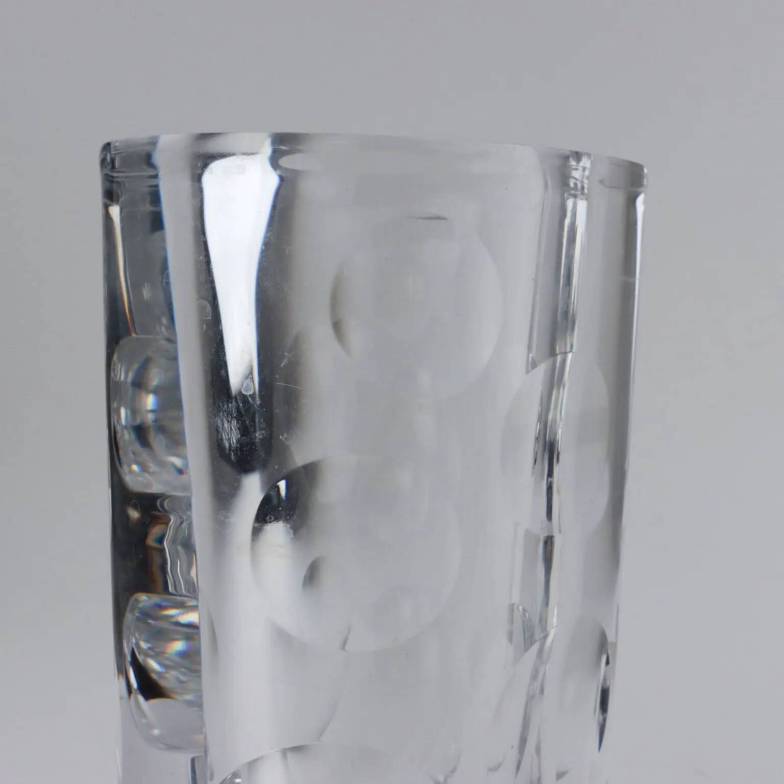 Vintage crystal vase Sèvres France 20th Century