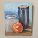 Tableau contemporain acrylique sur toile nature morte décoration campagne