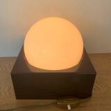 ▪️Modernist Minimalist Space Age Cubic Plastic and Glass Globe Lamp