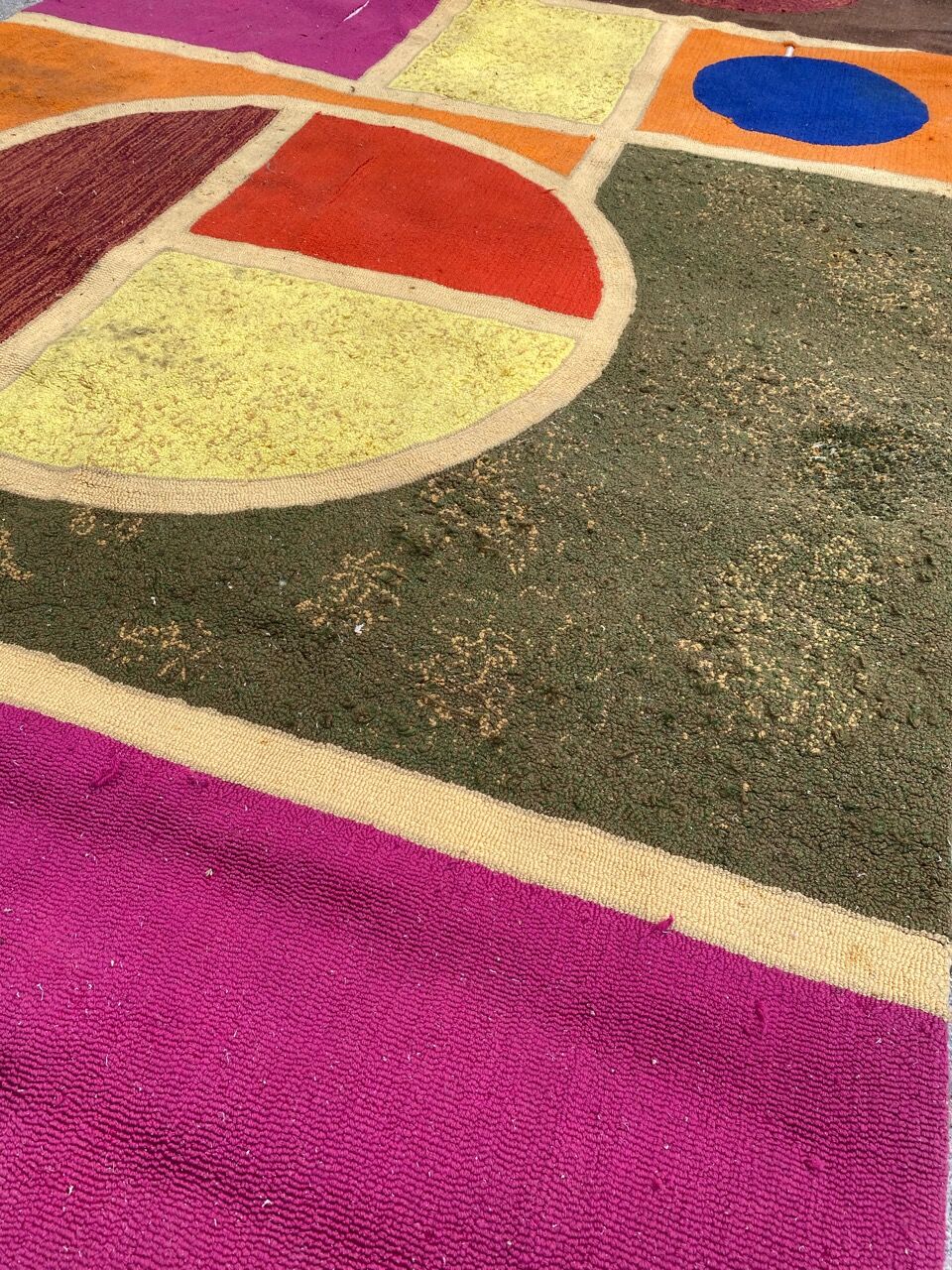 Tapis moderne polonais signé Tufté main 198x360 cm