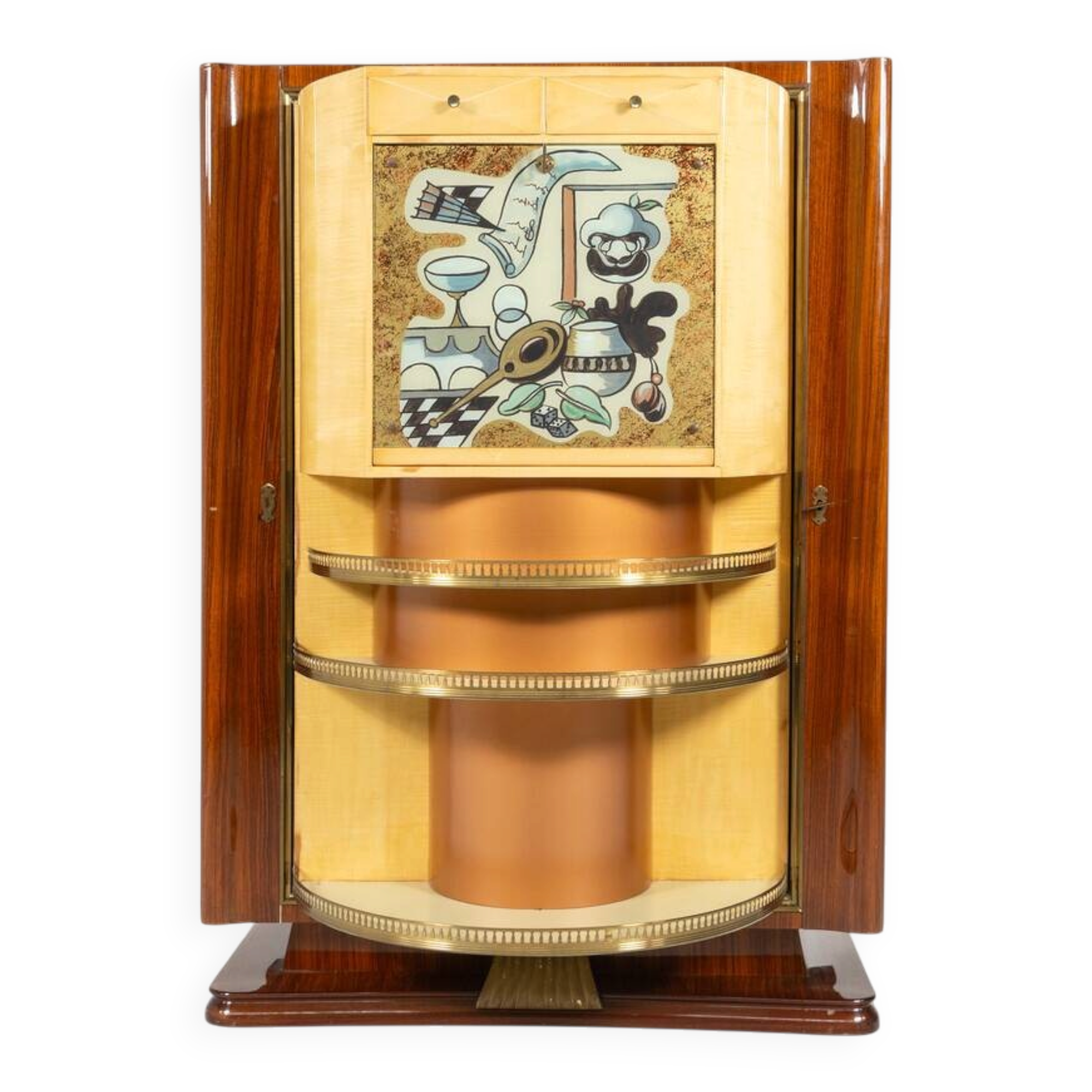 Mid-century modern bar cabinet by Paolo Buffa, 1950s.