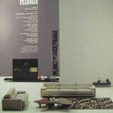 “Midday” leather sofa by Giovanni Offredi for Saporiti Italia 1980
