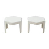 Pair of fiber glass side tables