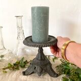 Pedestal metal candle holder