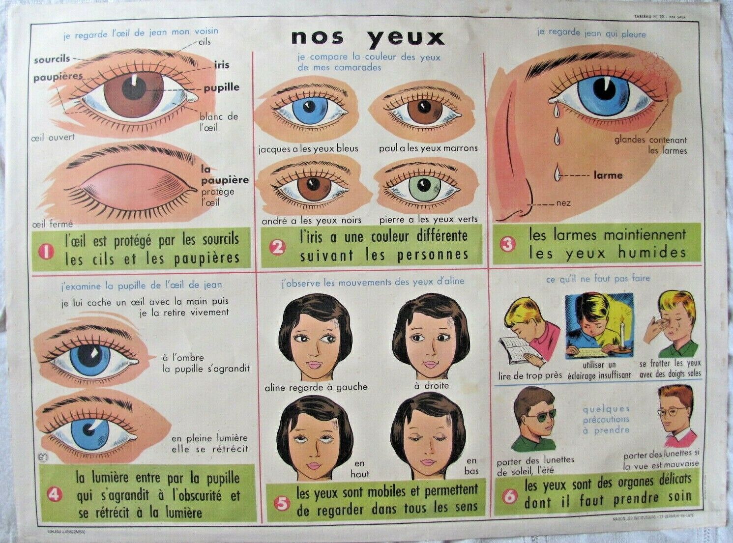 School poster, our eyes our teeth