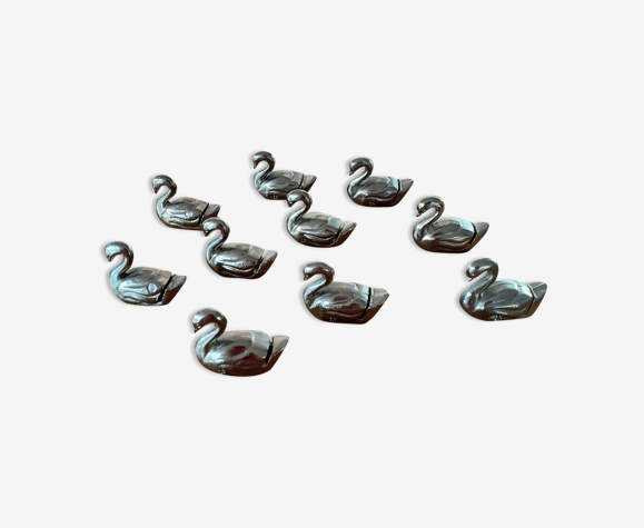 Lot de 10 cygnes marque-places porte-noms
