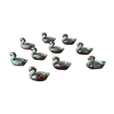 Set of 10 place-marked swans with names