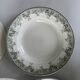 Set of 6 blue and green ironstone deep plates, French earthenware.