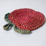 Vintage Rattan Apple Trivet
