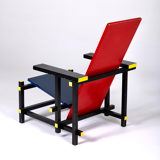 Armchair "Rouge Bleu" Bauhaus spirit, 1970s