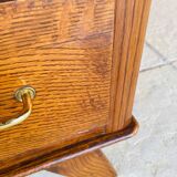 Commode vintage en noyer, pieds compas , circa 1950s