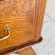 Vintage walnut chest of drawers, splayed legs, circa 1950s.