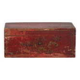 Ancient oriental chest in garnet red (circa 1900) #36