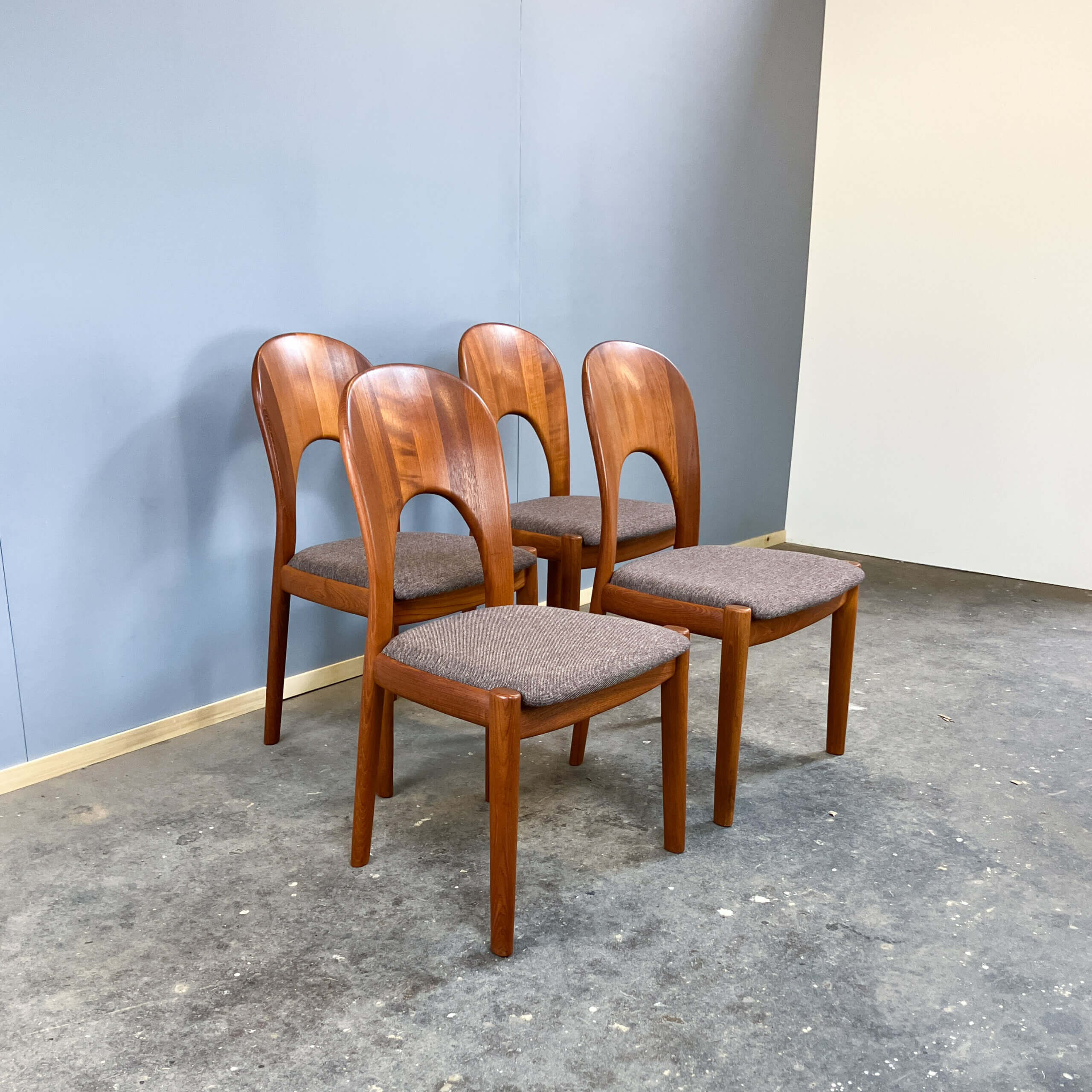 4 'Ole' dining chairs by Koefoeds Hornslet Møbelfabrik, teak, 1960s