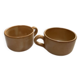 Beige stoneware mug
