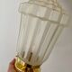 Vintage art deco globe table lamp in frosted glass