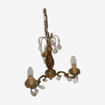 Baroque chandelier in bronze and tassels