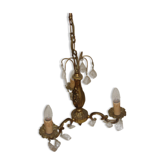 Baroque chandelier in bronze and tassels