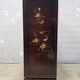 Vintage Chinese red and gold cabinet with flowers and birds (lacquer cabinet)