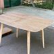 Renovated Scandinavian extendable dining table in teak and veneer from 1980.