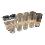 10 glasses appetizers soda