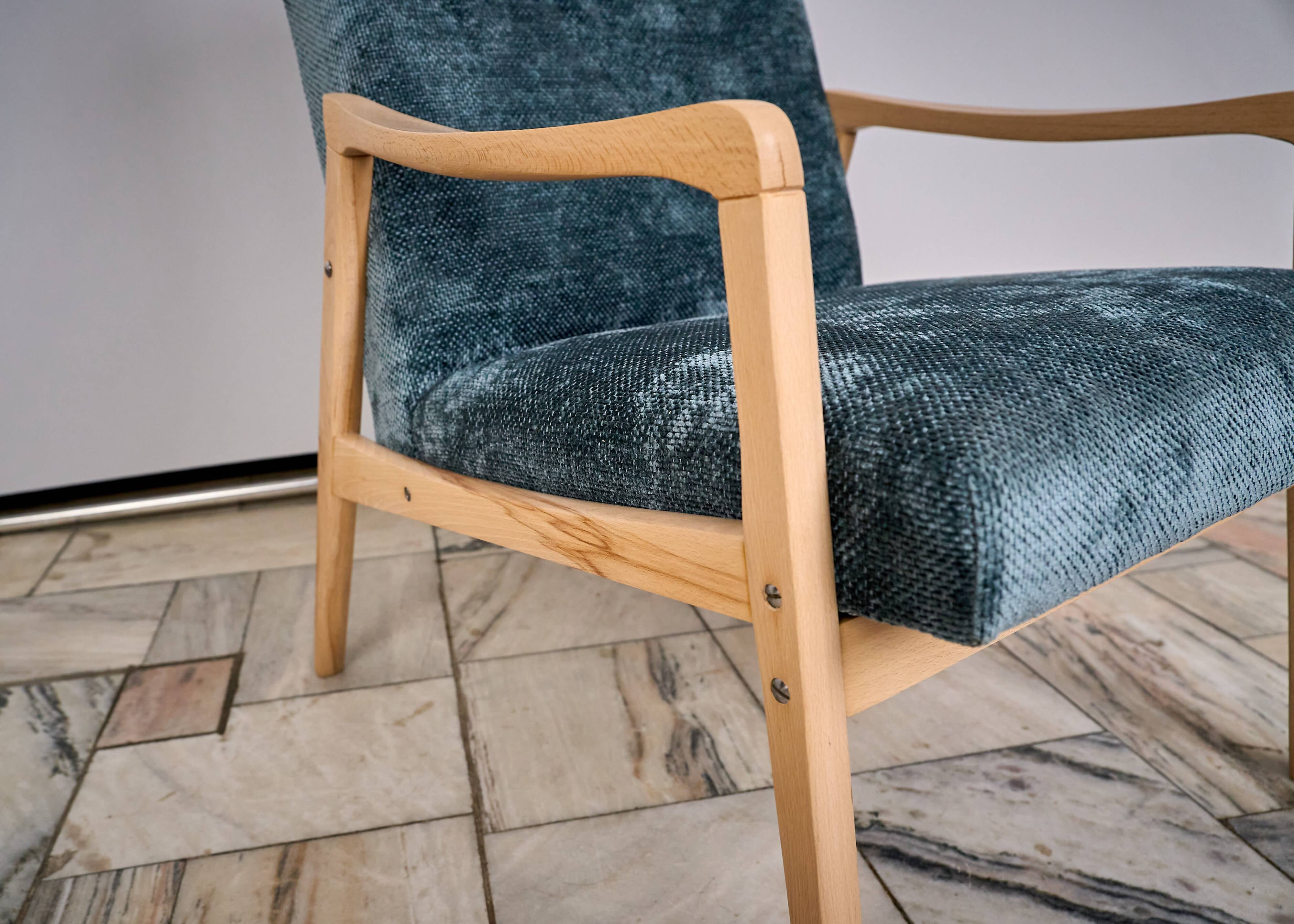 Set of 4 armchairs designed by J. Jiroutek, TON Czechoslovakia, 1960s