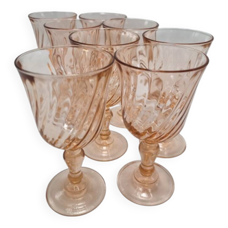 Set of 8 small Rosaline stemmed glasses