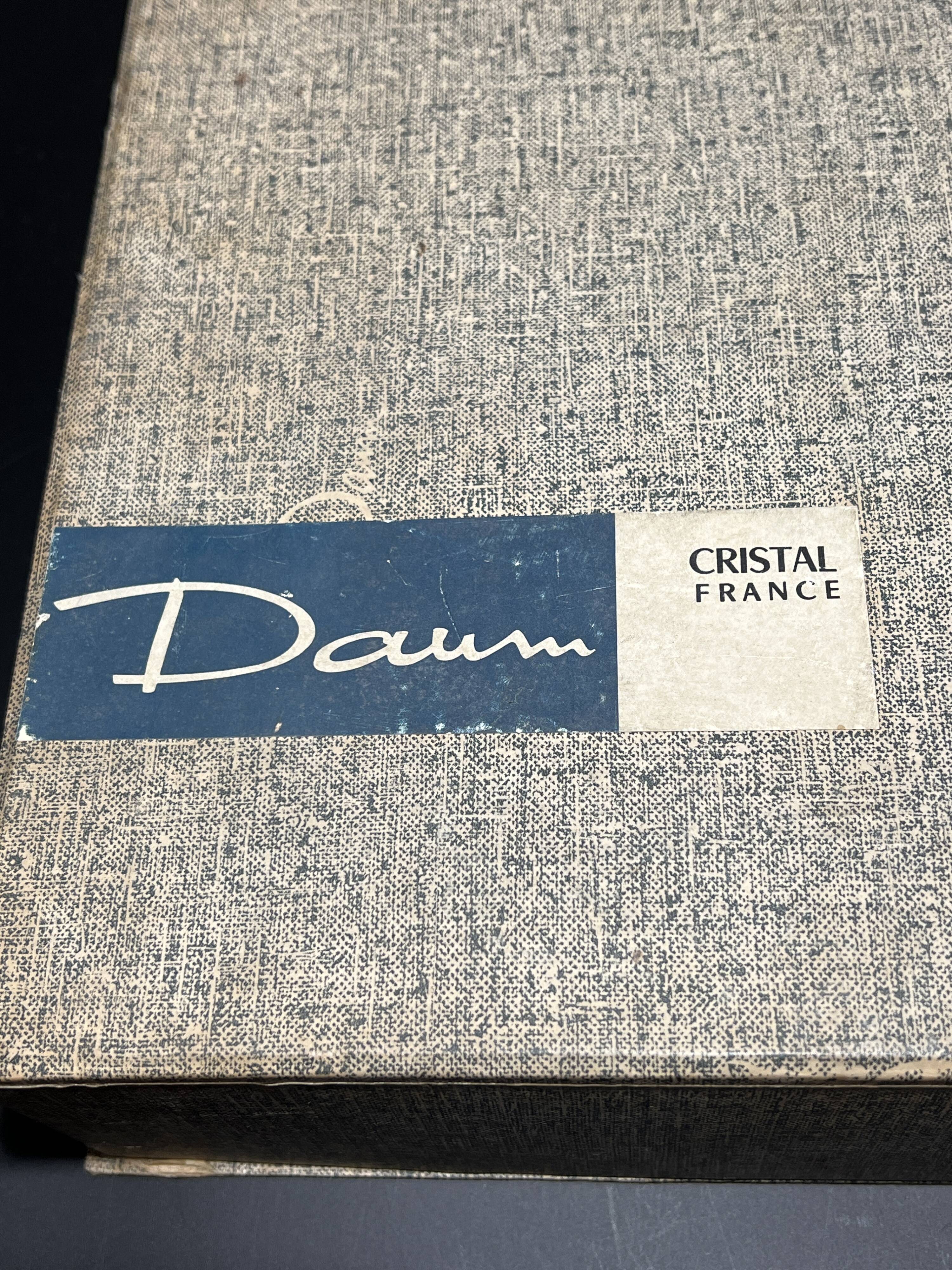 Box of eight cocktail glasses from the Daum brand