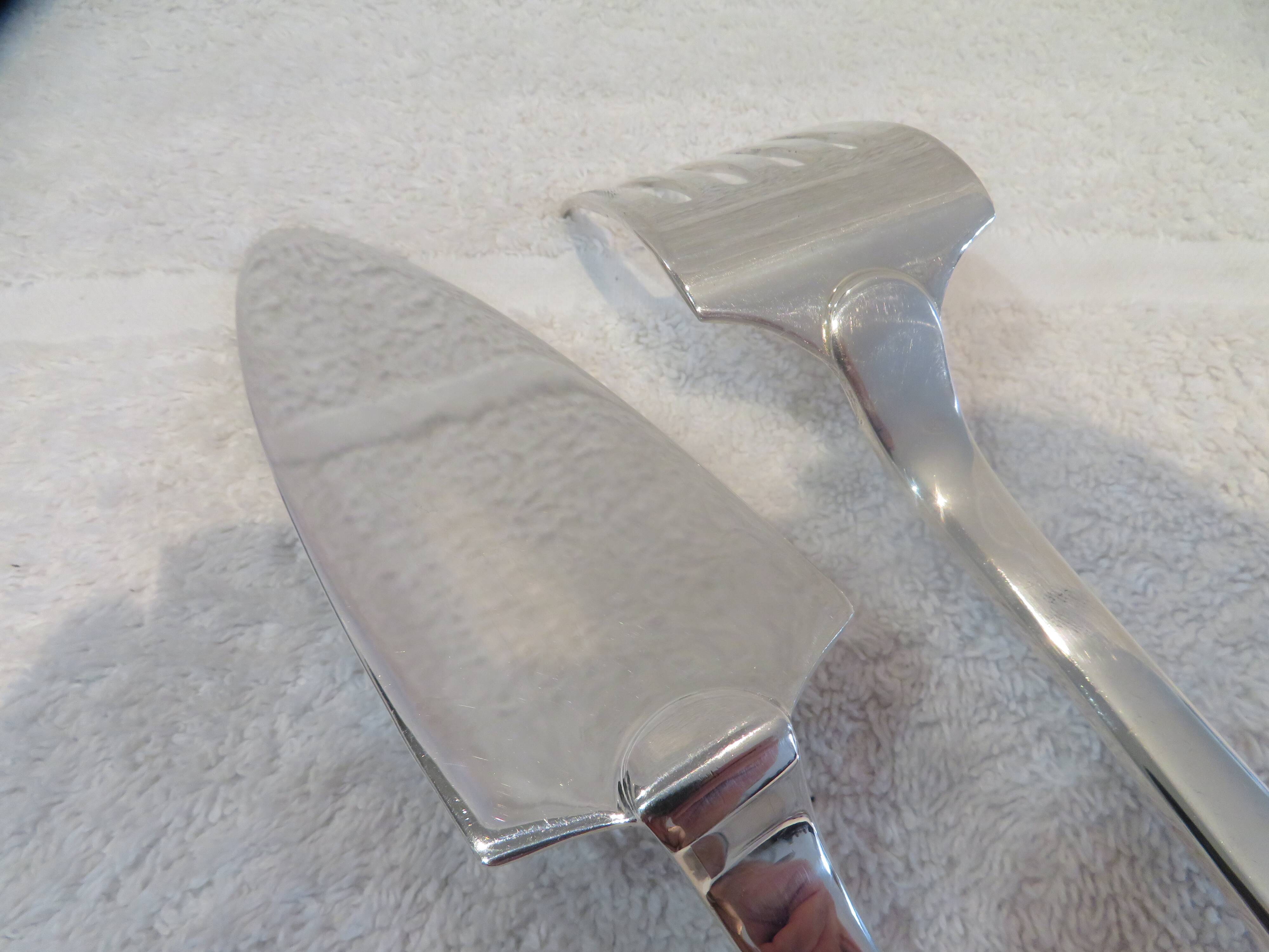 2-piece fish serving set, silver-plated metal, Christofle Concorde goldsmith