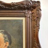 Aldo Giordani - Monk by the glass - Oil on framed canvas