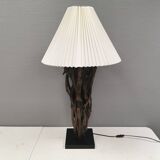 Designer table lamp/floor lamp, made from driftwood.