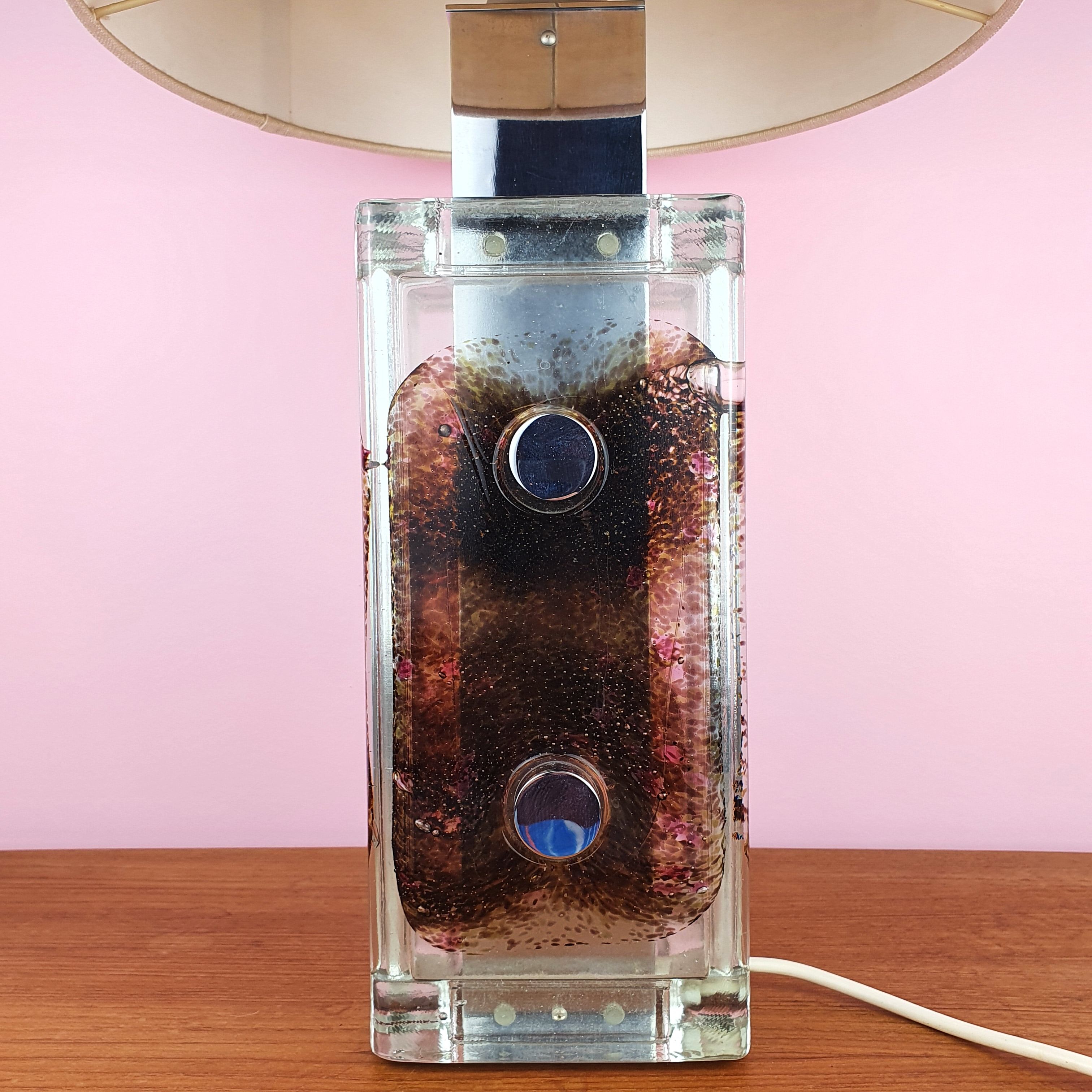 Glass Table Lamp by Helena Tynell for Limburg, 1960s