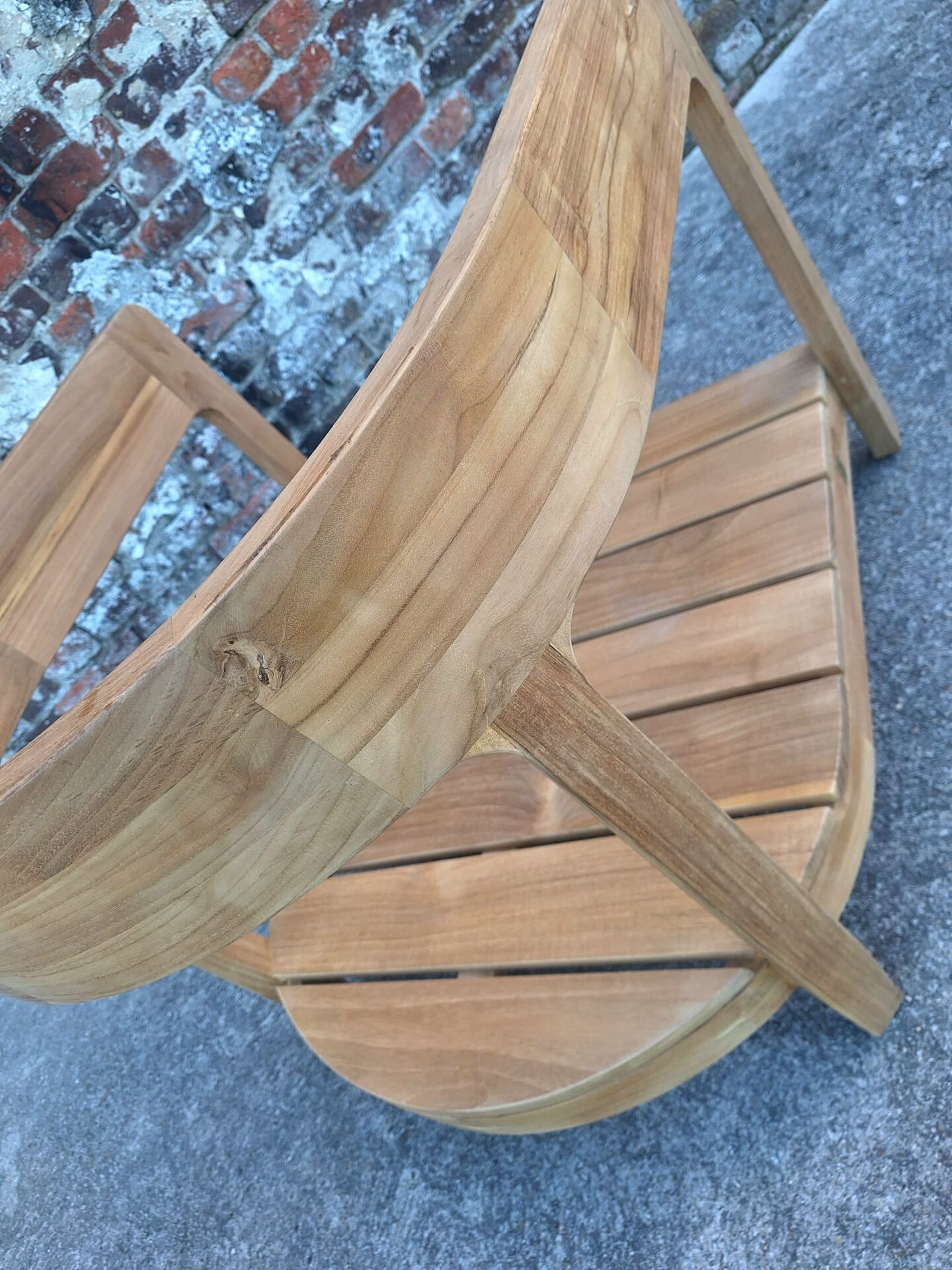 Ampm fauteuil juanpi en teck massif, meuble siège