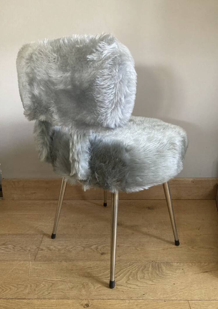 Chaise à poiles longs PELFRAM par PELTEX S.A PRODUCTION FRANCE années 1960/70