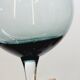 6 Large Wine or Water Balloon Glasses in Petrol Blue Color Blown Glass