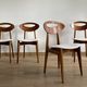 Lot 4 vintage chairs by Roger Landault for Sentou, France 1950