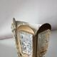 Scandinavian midcentury wall light in crystal and mat gold colored metal