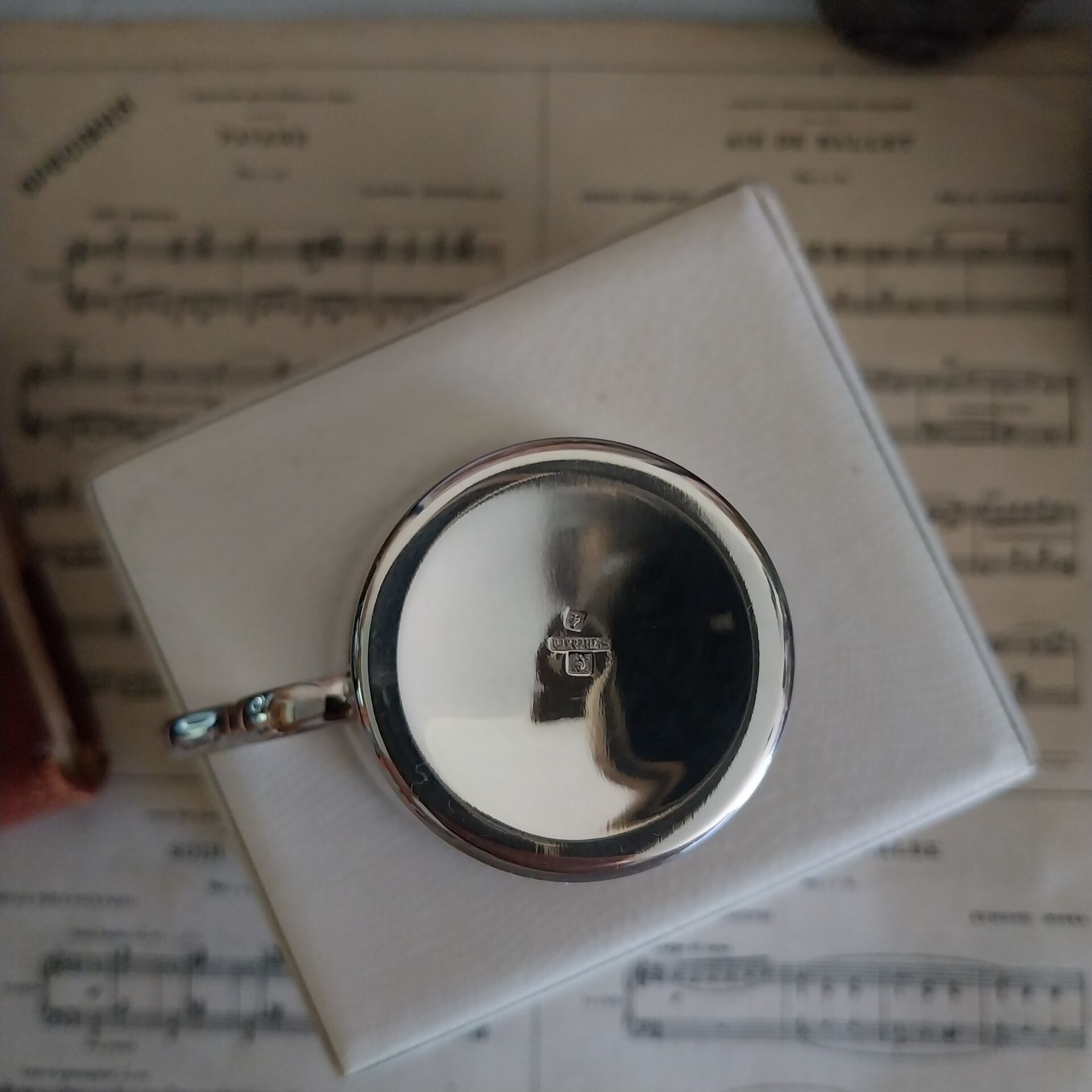 Antique silver-plated cup of Saint Medard