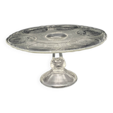 Plat de présentation sur pied verre travaillé