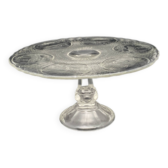 Presentation dish on worked glass base