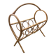 1960s rattan and bamboo magazine rack