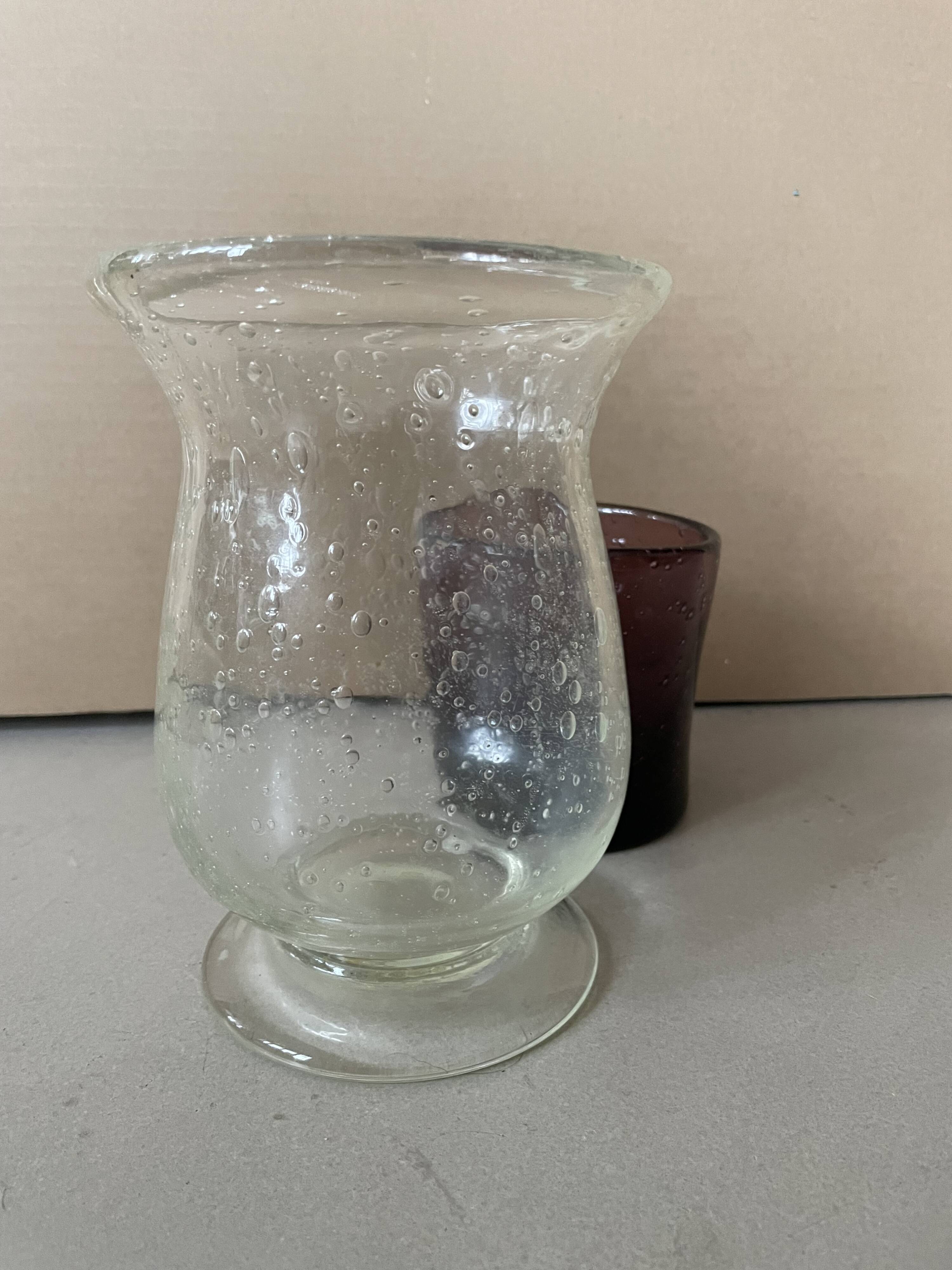 Biot bubble glass vase