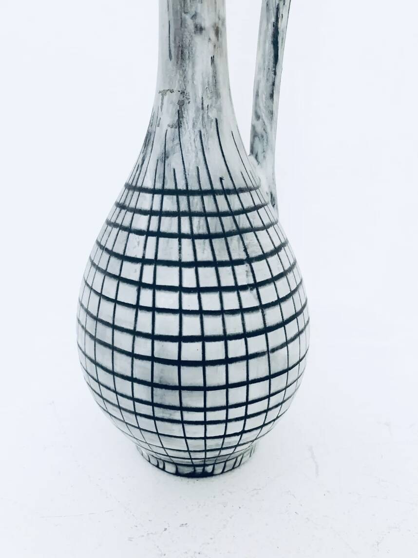 Vintage grey checkered ceramic – Capron spirit, circa 1960