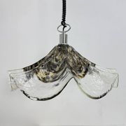 Glass and metal lamp