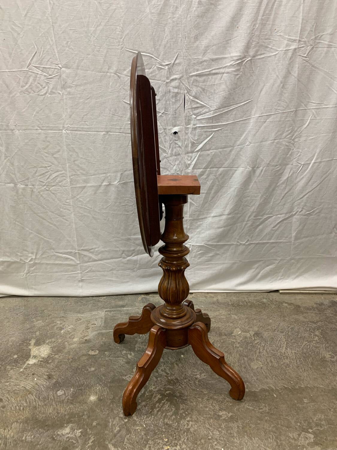Antique Louis Philippe Walnut Tilting Pedestal Table