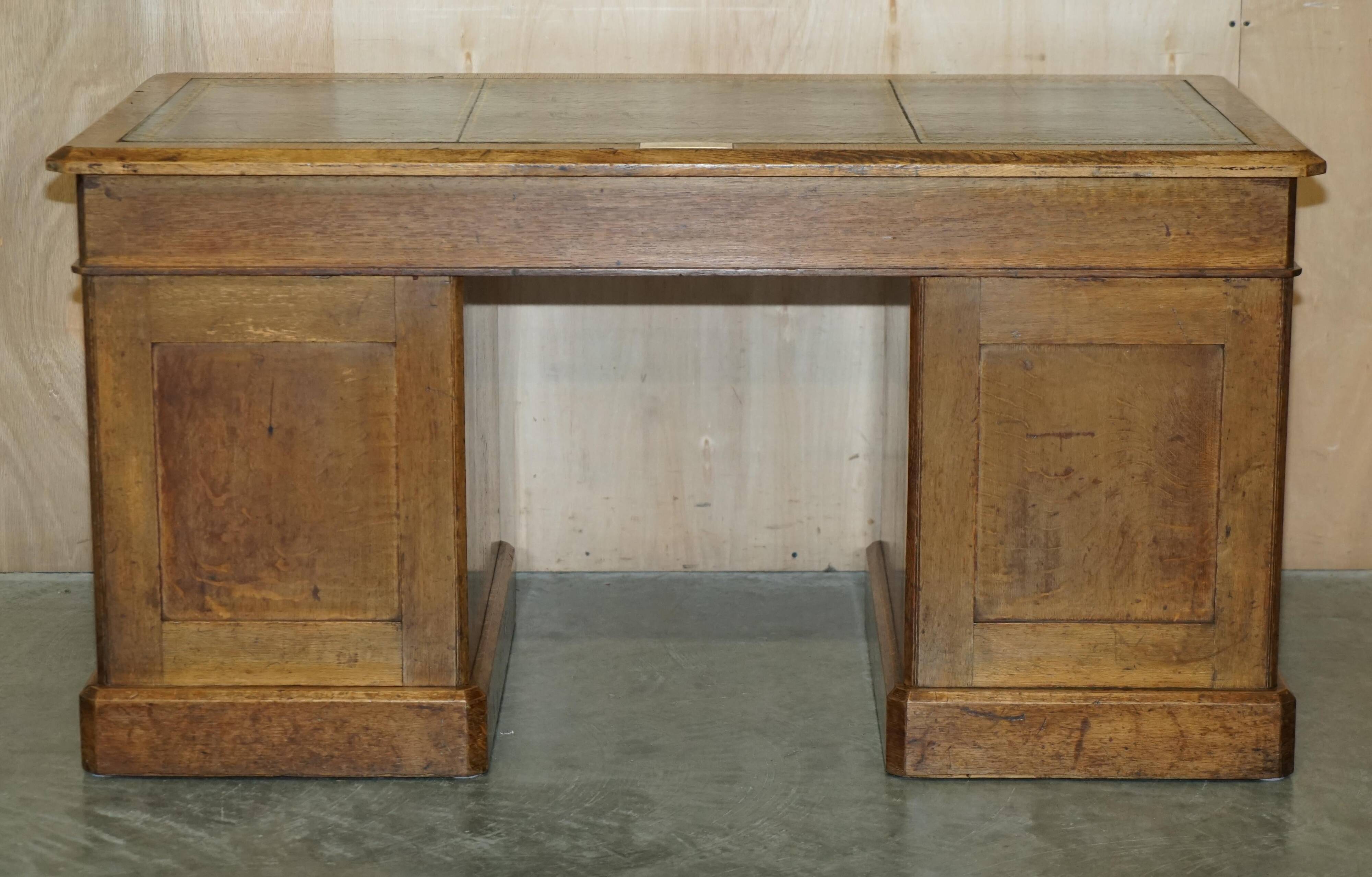 Victorian Oak Partner's Desk circa 1883