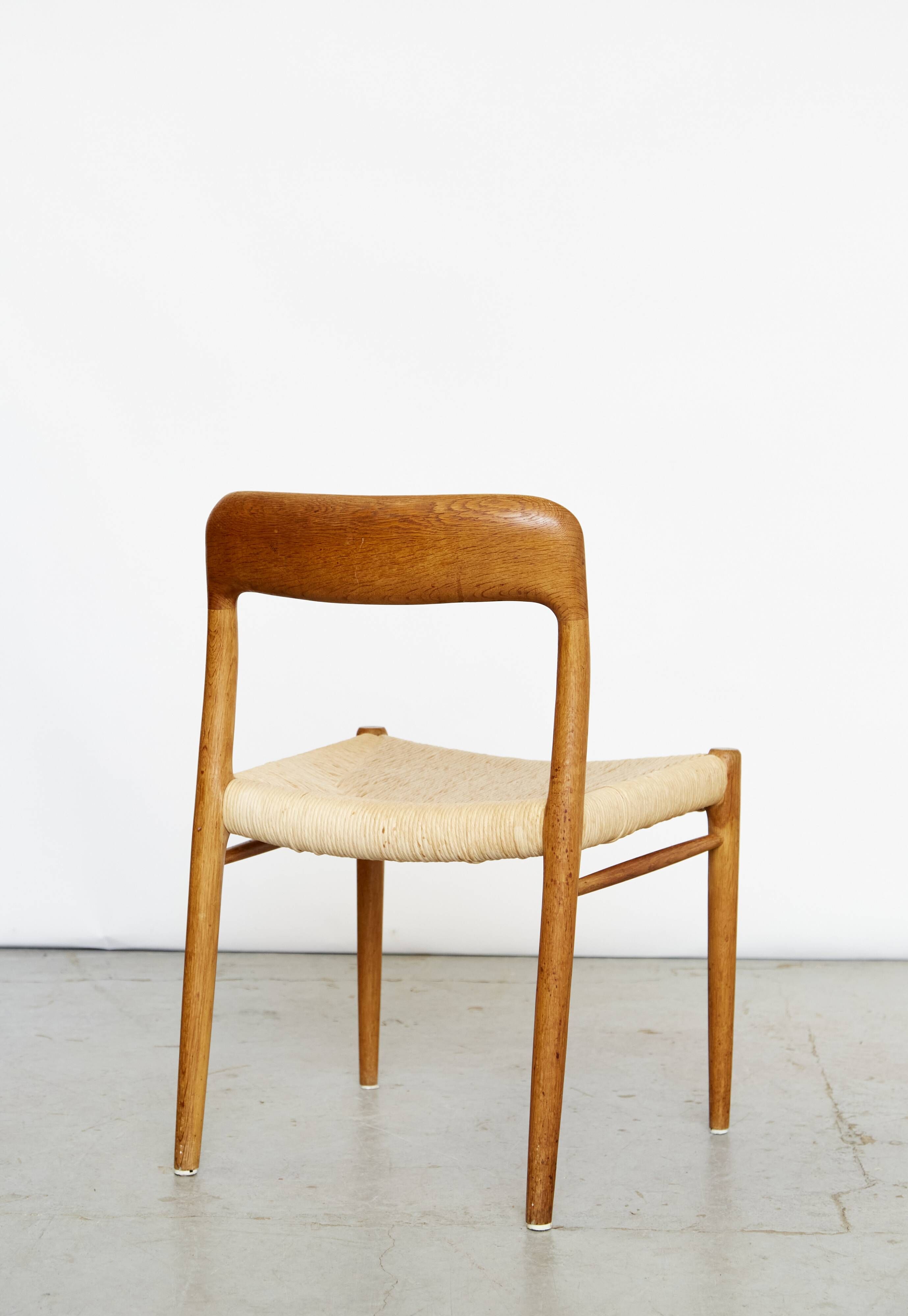 Niels Otto Møller Oak Dining Chair #75 J.L.Møller I Set of Two