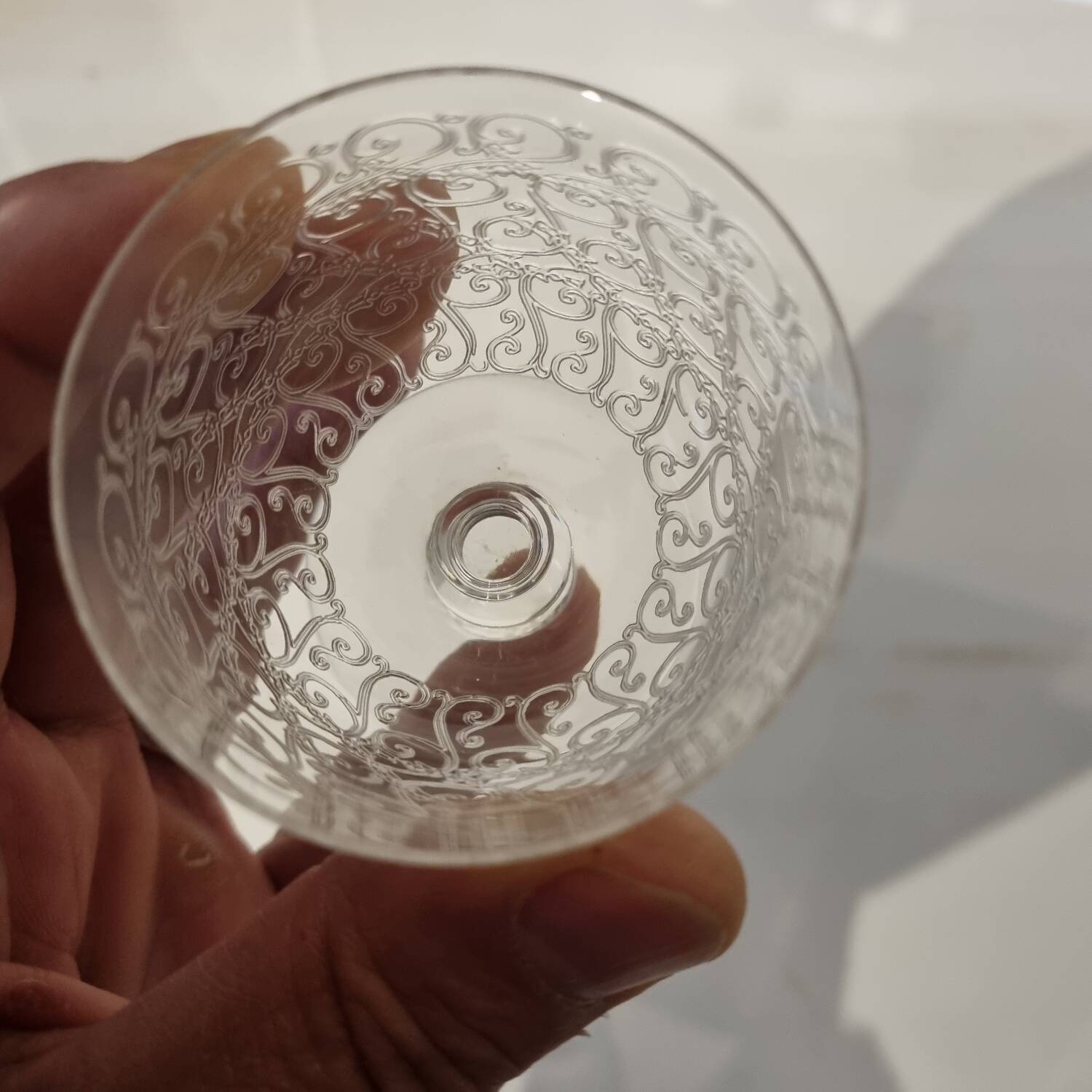 White wine glass, Baccarat Rohan 1920
