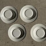Set of 4 hollow plates in Coronet style D:23,5cm