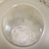 Engraved glass globe tulip oil lamp